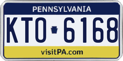 PA license plate KTO6168