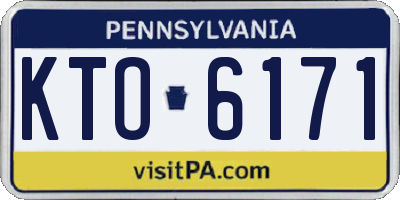 PA license plate KTO6171