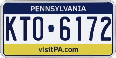 PA license plate KTO6172