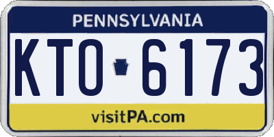 PA license plate KTO6173