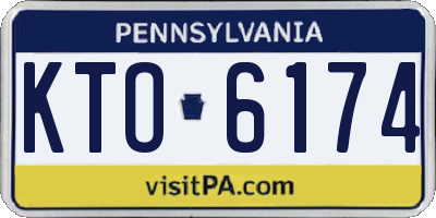 PA license plate KTO6174