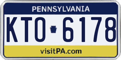 PA license plate KTO6178