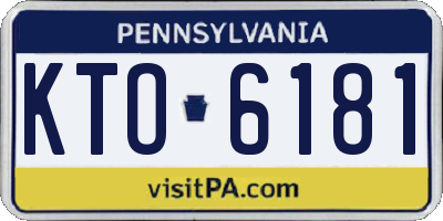 PA license plate KTO6181