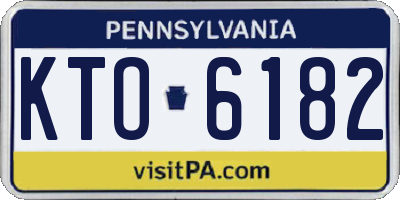 PA license plate KTO6182