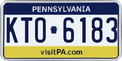 PA license plate KTO6183