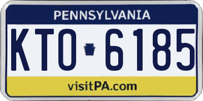 PA license plate KTO6185