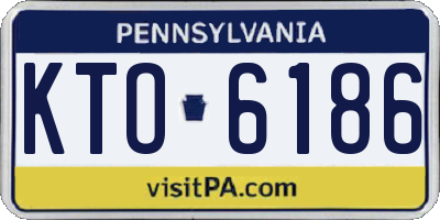 PA license plate KTO6186