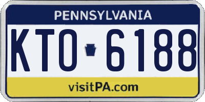 PA license plate KTO6188
