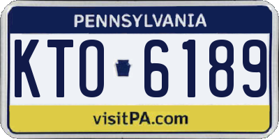 PA license plate KTO6189