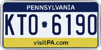 PA license plate KTO6190
