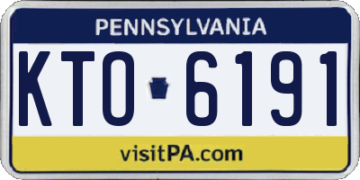 PA license plate KTO6191