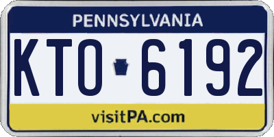 PA license plate KTO6192