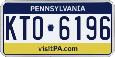 PA license plate KTO6196