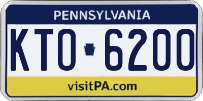 PA license plate KTO6200