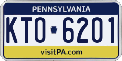 PA license plate KTO6201