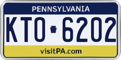 PA license plate KTO6202
