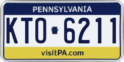PA license plate KTO6211
