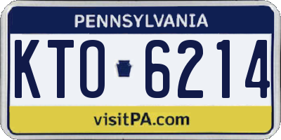 PA license plate KTO6214