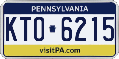 PA license plate KTO6215