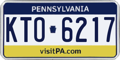 PA license plate KTO6217