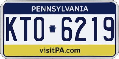 PA license plate KTO6219