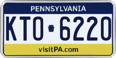 PA license plate KTO6220