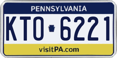 PA license plate KTO6221