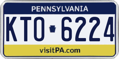 PA license plate KTO6224