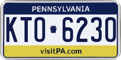 PA license plate KTO6230