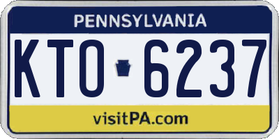 PA license plate KTO6237