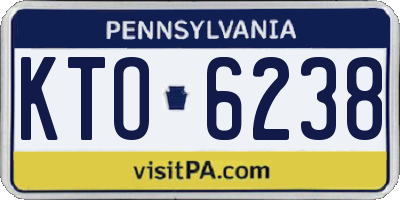 PA license plate KTO6238