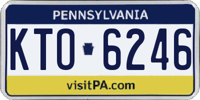 PA license plate KTO6246