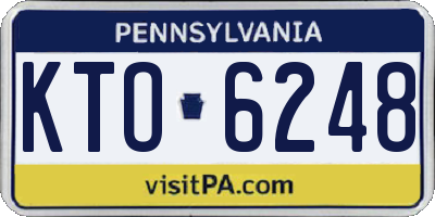 PA license plate KTO6248
