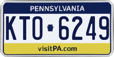 PA license plate KTO6249