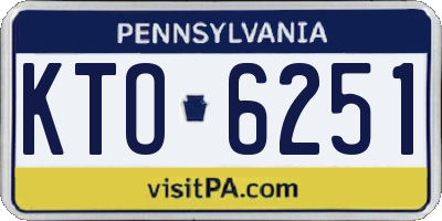 PA license plate KTO6251