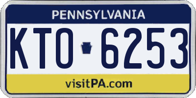 PA license plate KTO6253