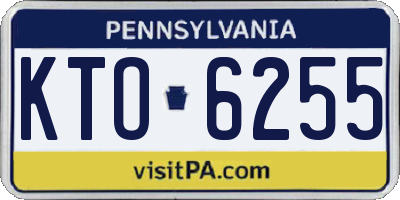 PA license plate KTO6255