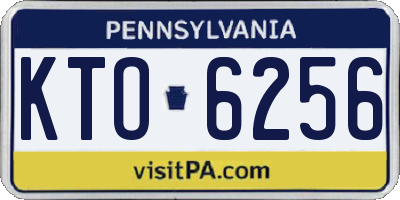 PA license plate KTO6256