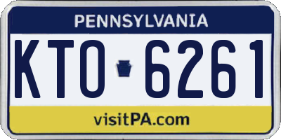 PA license plate KTO6261