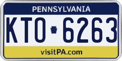 PA license plate KTO6263