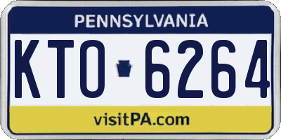 PA license plate KTO6264