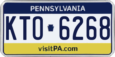 PA license plate KTO6268