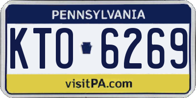 PA license plate KTO6269