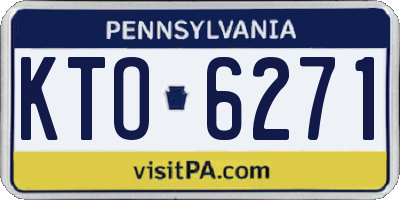 PA license plate KTO6271