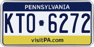 PA license plate KTO6272
