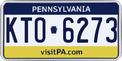 PA license plate KTO6273