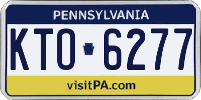 PA license plate KTO6277