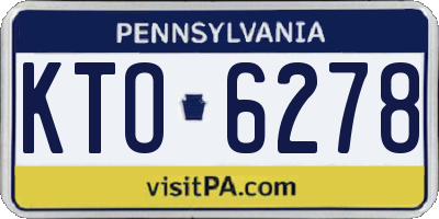 PA license plate KTO6278