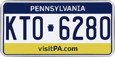PA license plate KTO6280