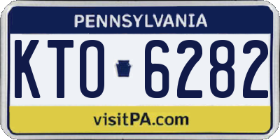 PA license plate KTO6282